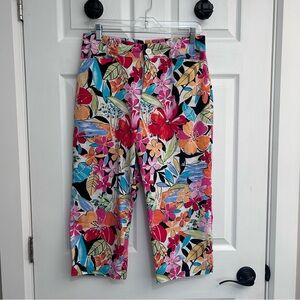 Floral Multicolor Capri Pants